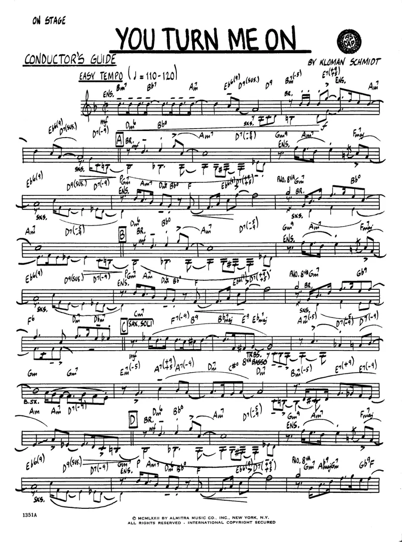 You Turn Me On score preview