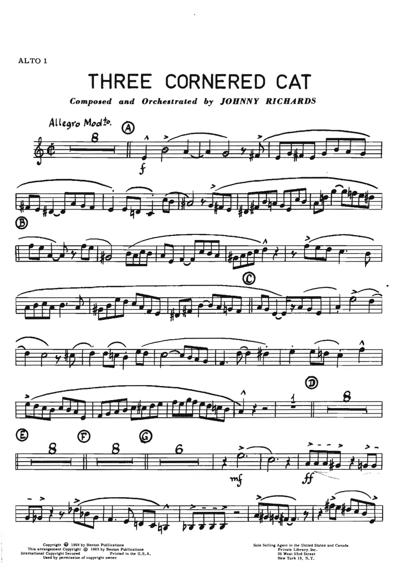 Three Cornered Cat score preview