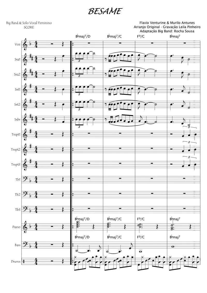 Besame score preview