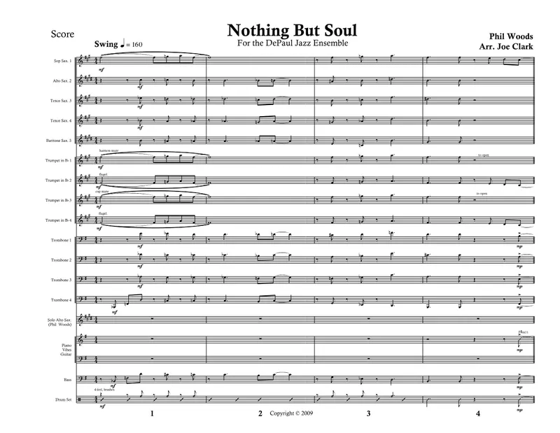 Nothing But Soul score preview