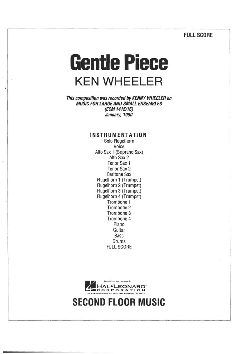 Gentle Piece score preview
