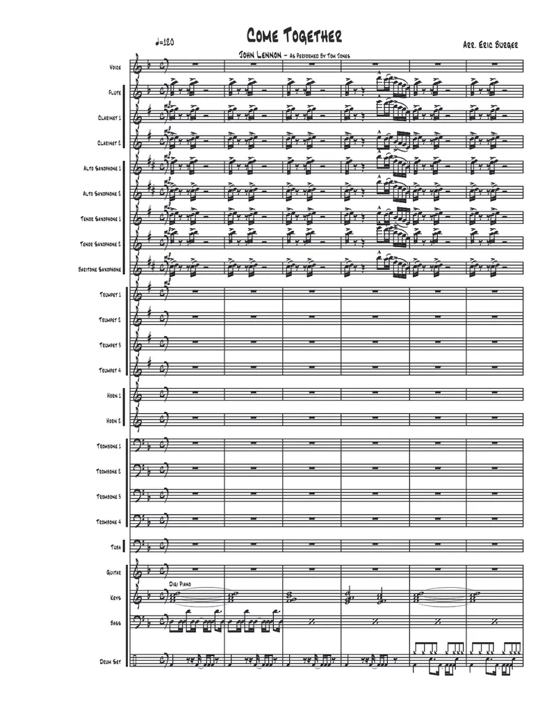 Come Together score preview