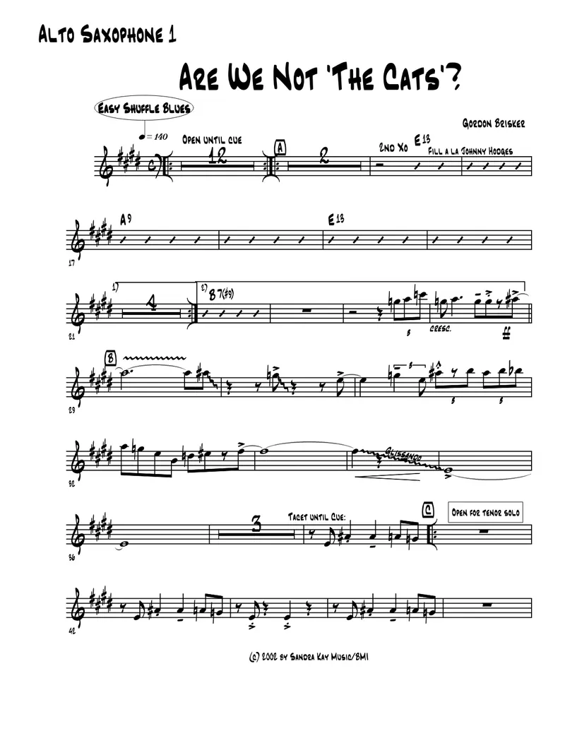 Are We Not The Cats score preview