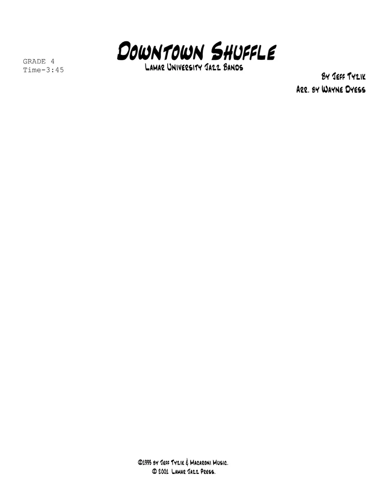 Downtown Shuffle score preview