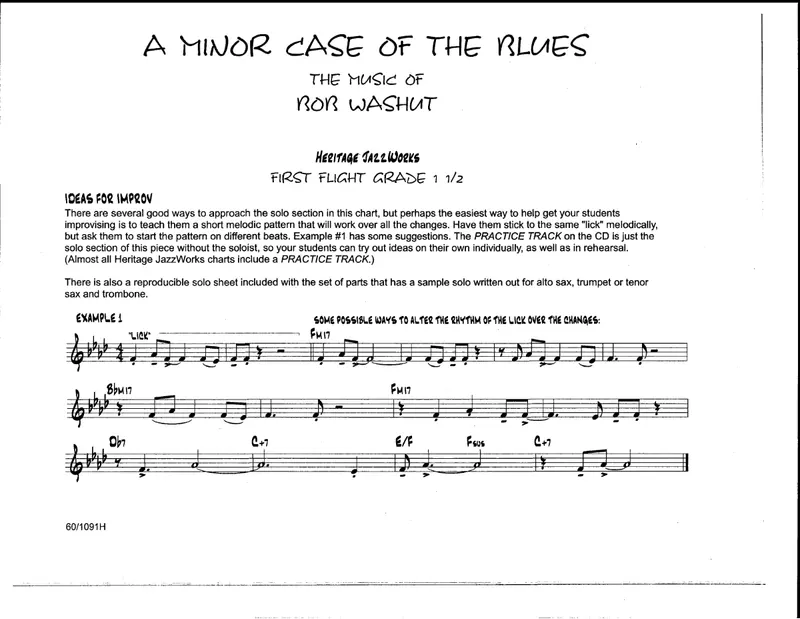 A Minor Case Of The Blues preview page 1
