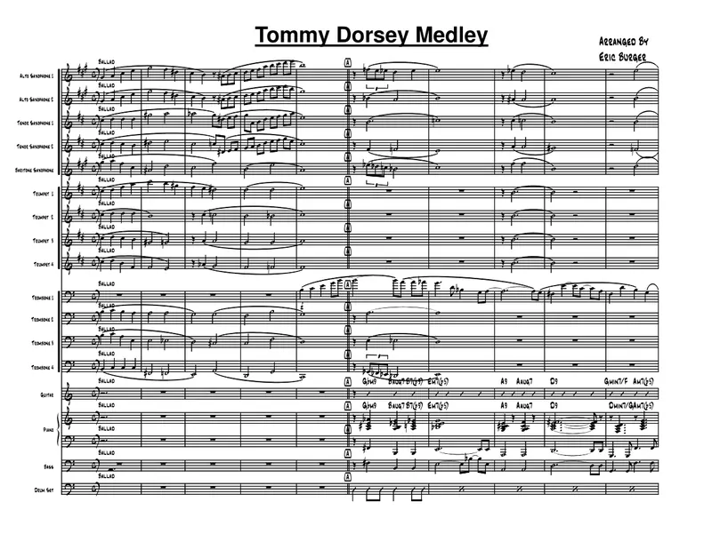 Tommy Dorsey Medley score preview
