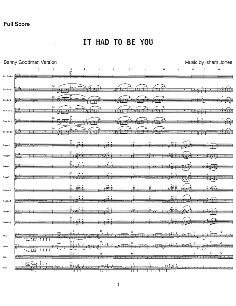 It Had To Be You 2 Arr score preview