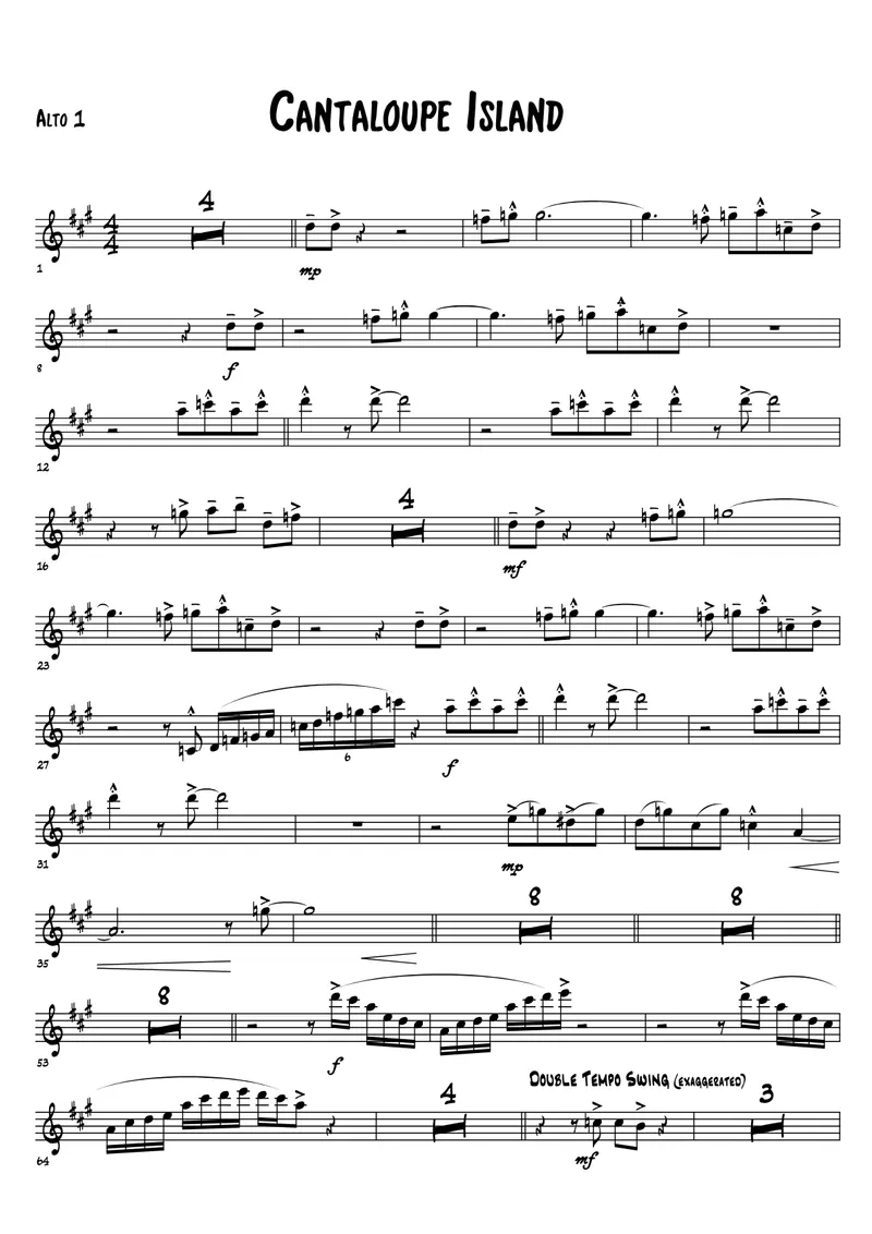 Cantaloupe Island score preview