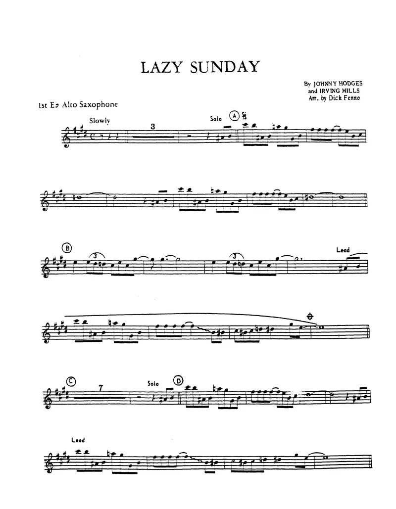 Lazy Sunday score preview