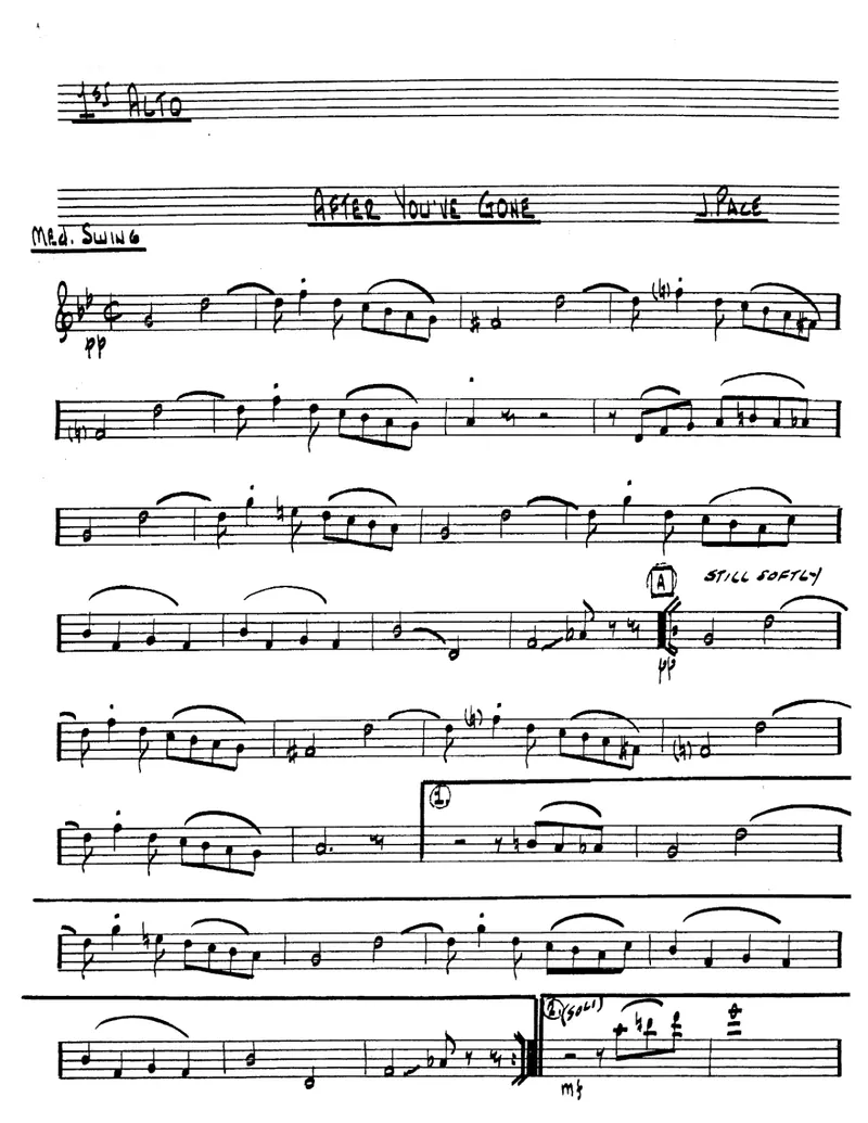 After You've Gone score preview