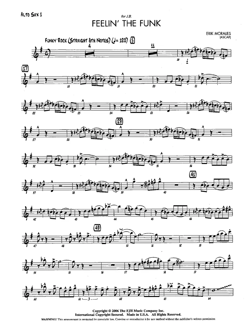 Feelin' The Funk score preview