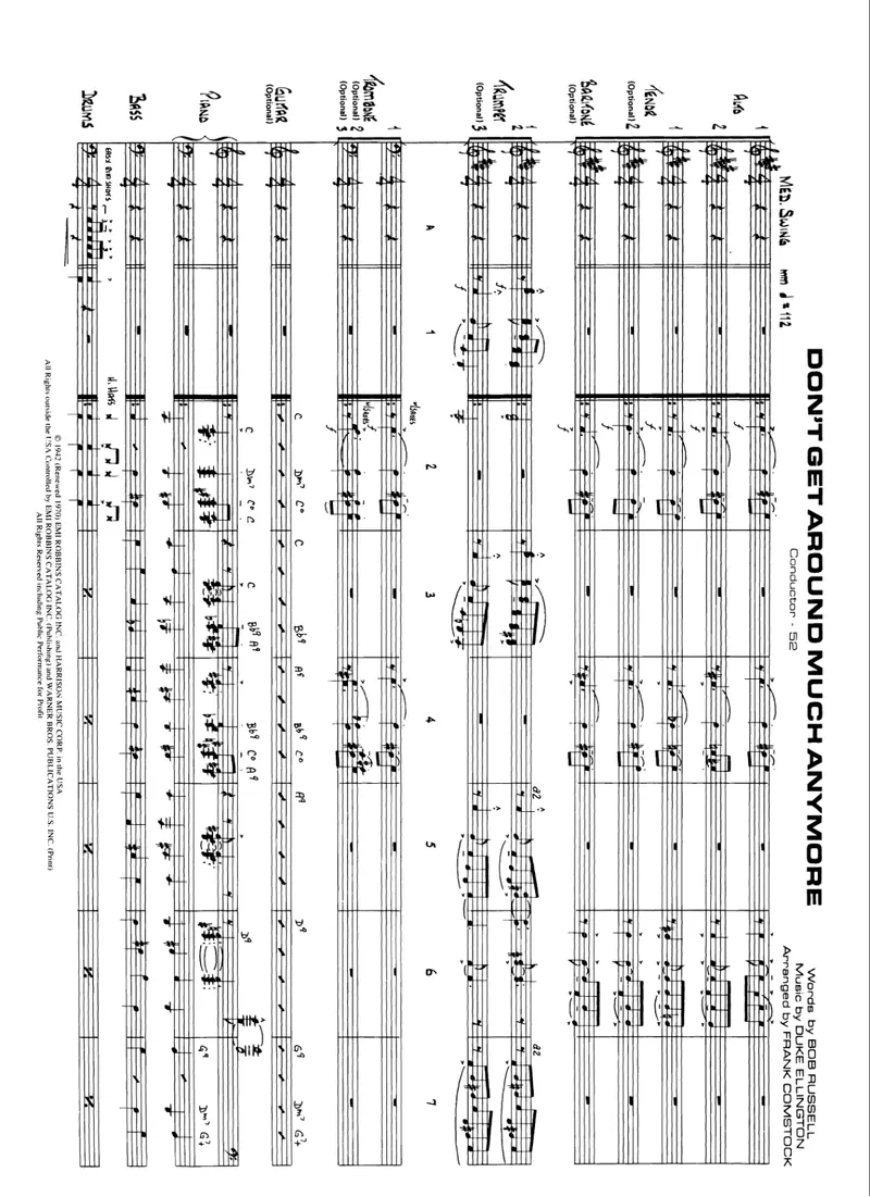 Don't Get Around Much Anymore score preview