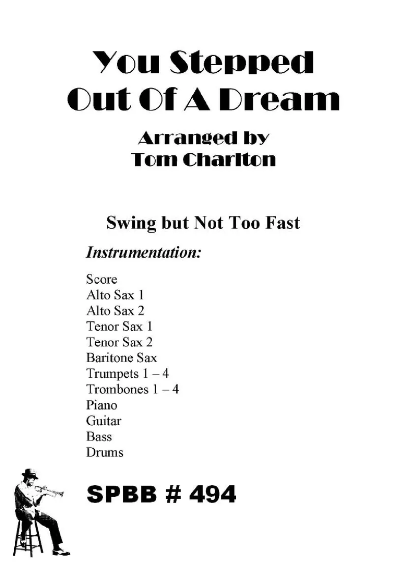 You Stepped Out Of A Dream score preview