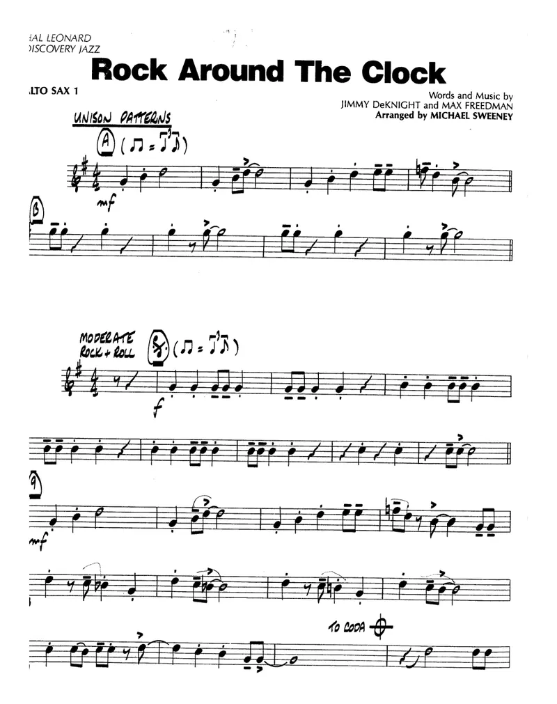 Rock Around The Clock score preview