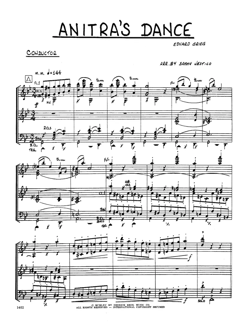 Anitra's Dance score preview