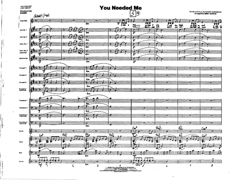 You Needed Me score preview