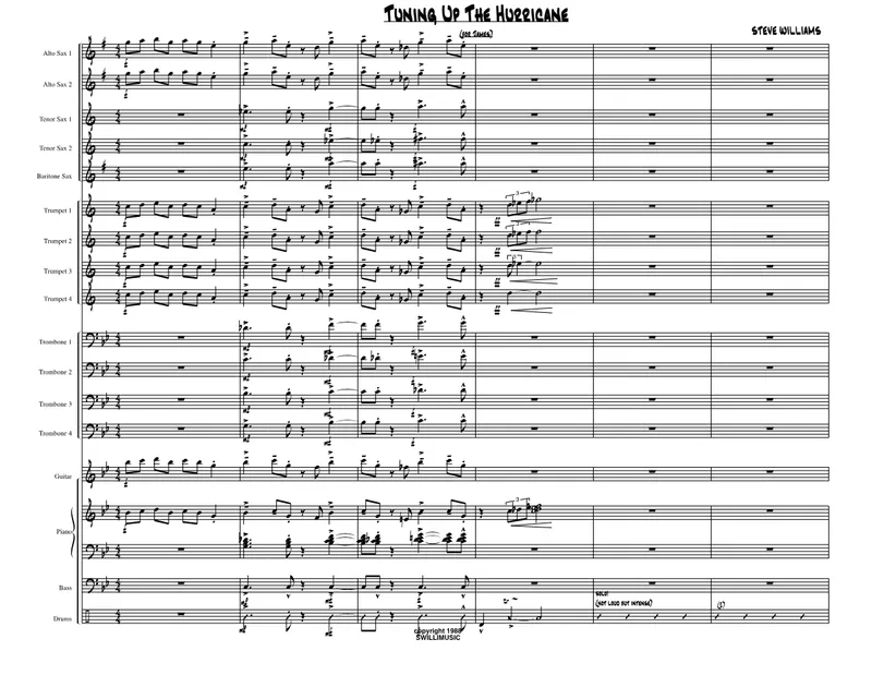 Tuning Up The Hurricane score preview