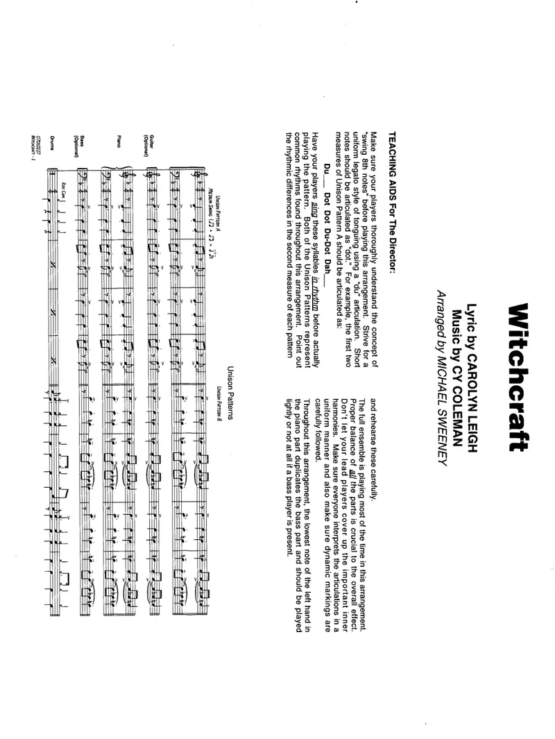 Witchcraft score preview