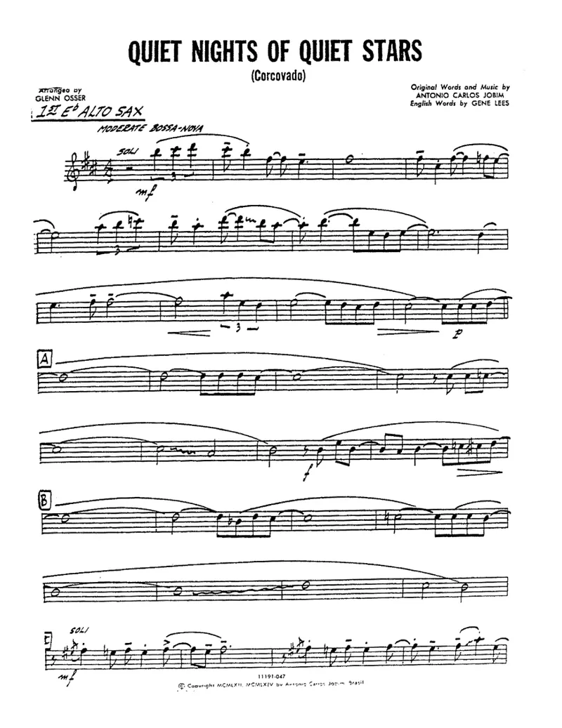 Quiet Nights Of Quiet Stars score preview