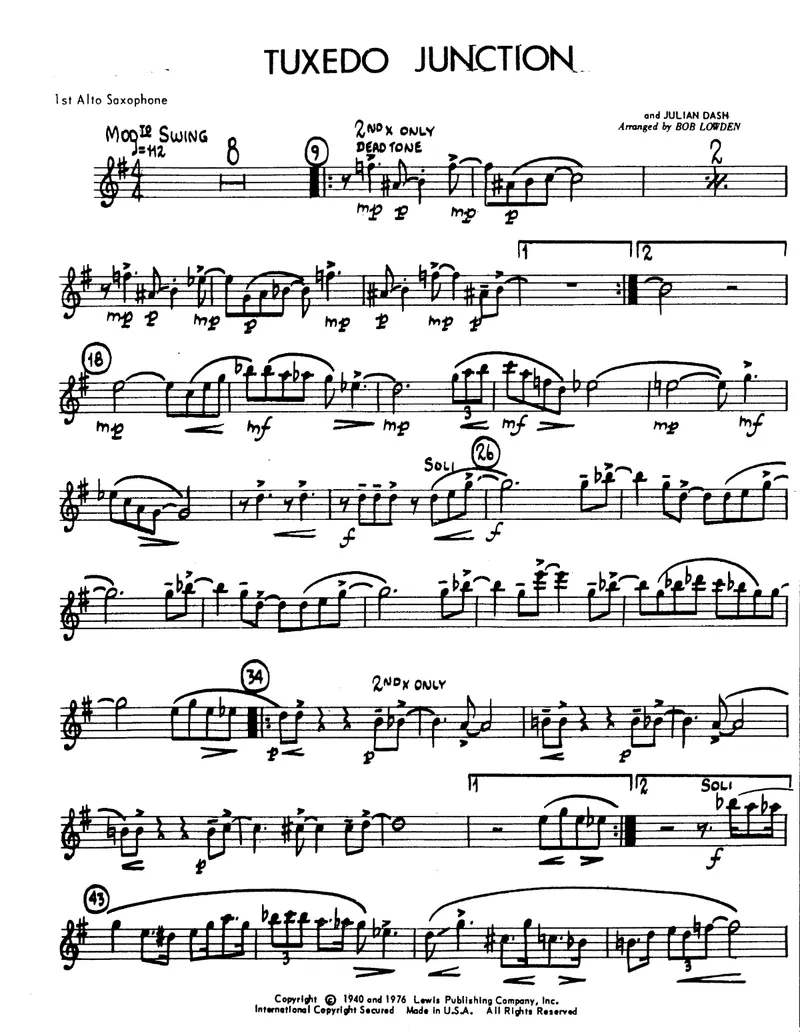 Tuxedo Junction score preview