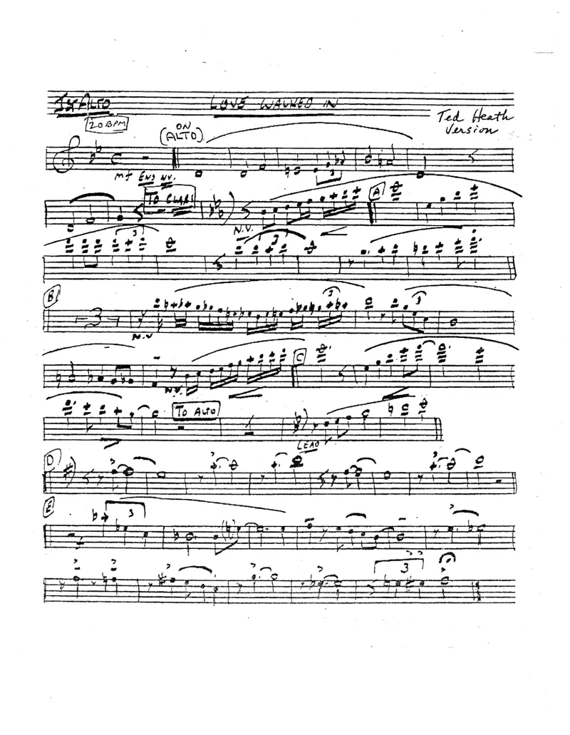 Love Walked In score preview