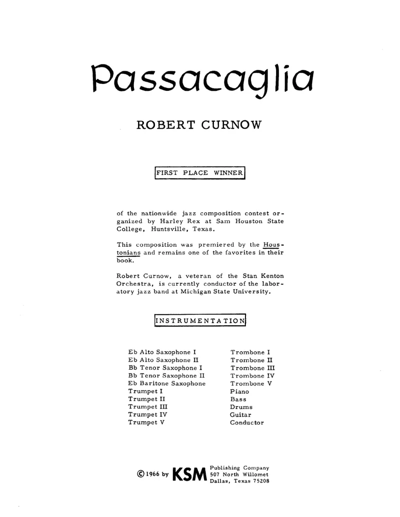 Passacaglia score preview