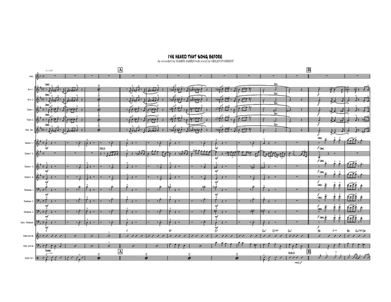 I've Heard That Song Before (H.James score preview