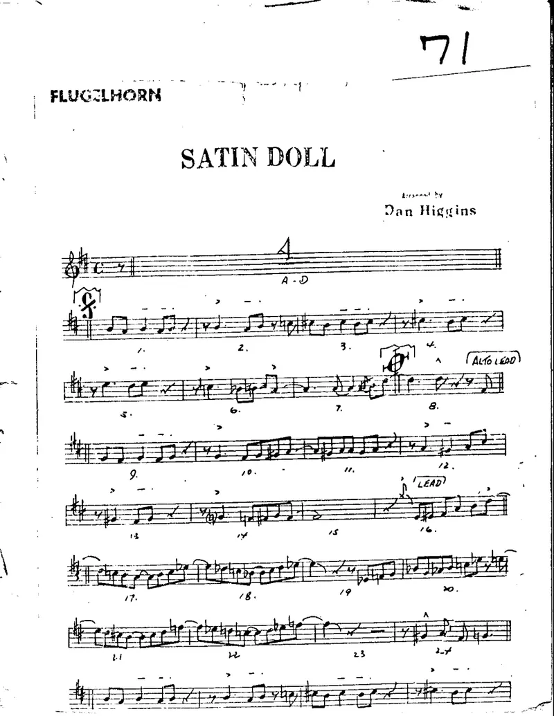 Satin Doll score preview