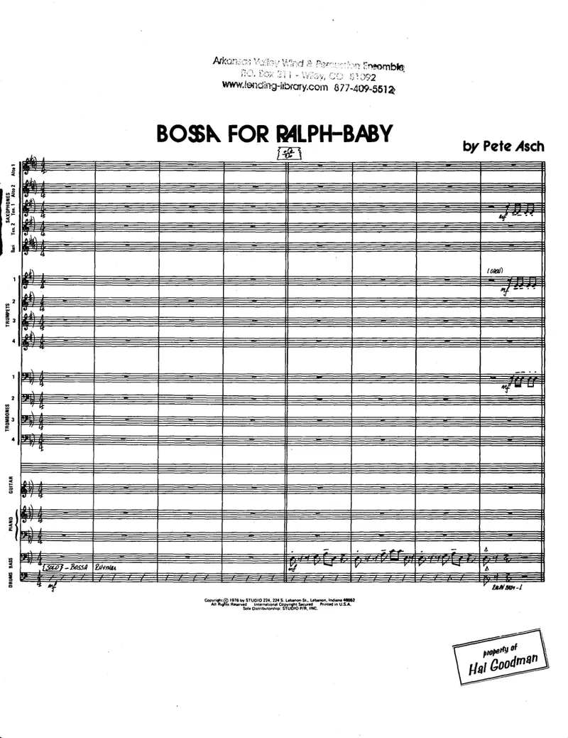 Bossa For Ralph-Baby preview page 1