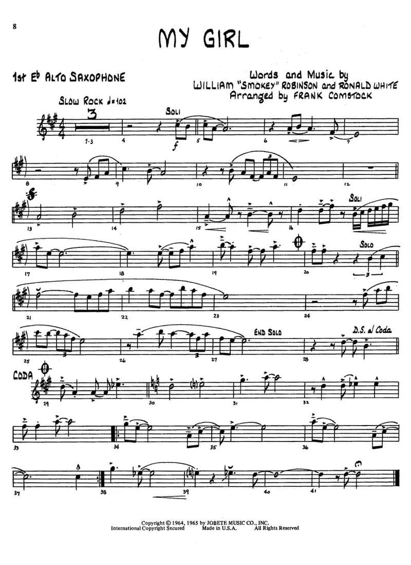 My Girl score preview