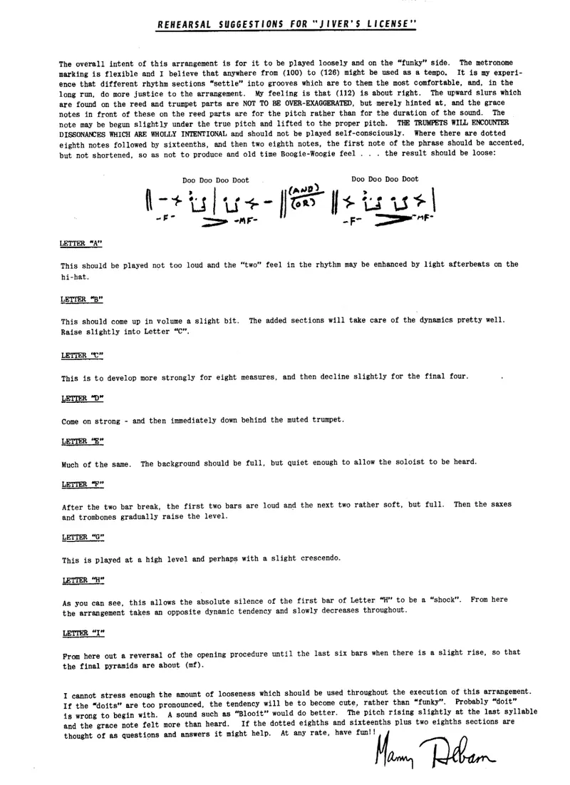 Jiver's License score preview