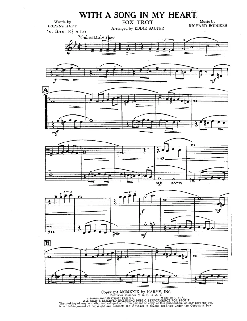 With A Song In My Heart score preview