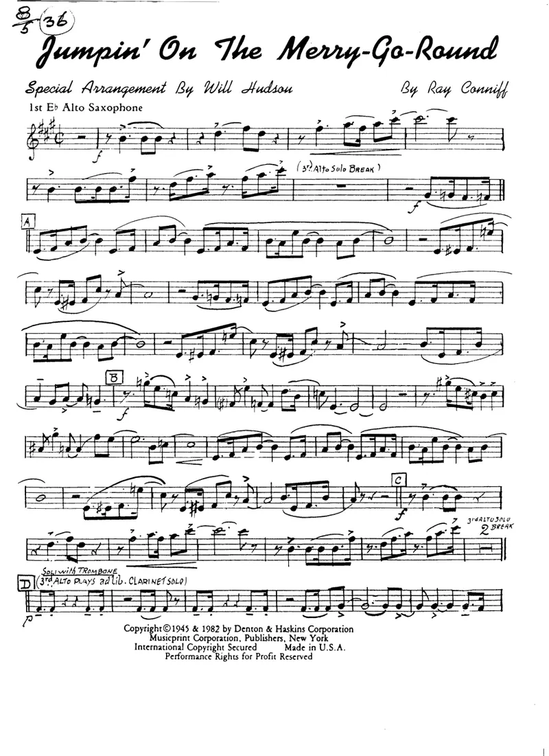 Jumping On The Merry-Go-Round score preview