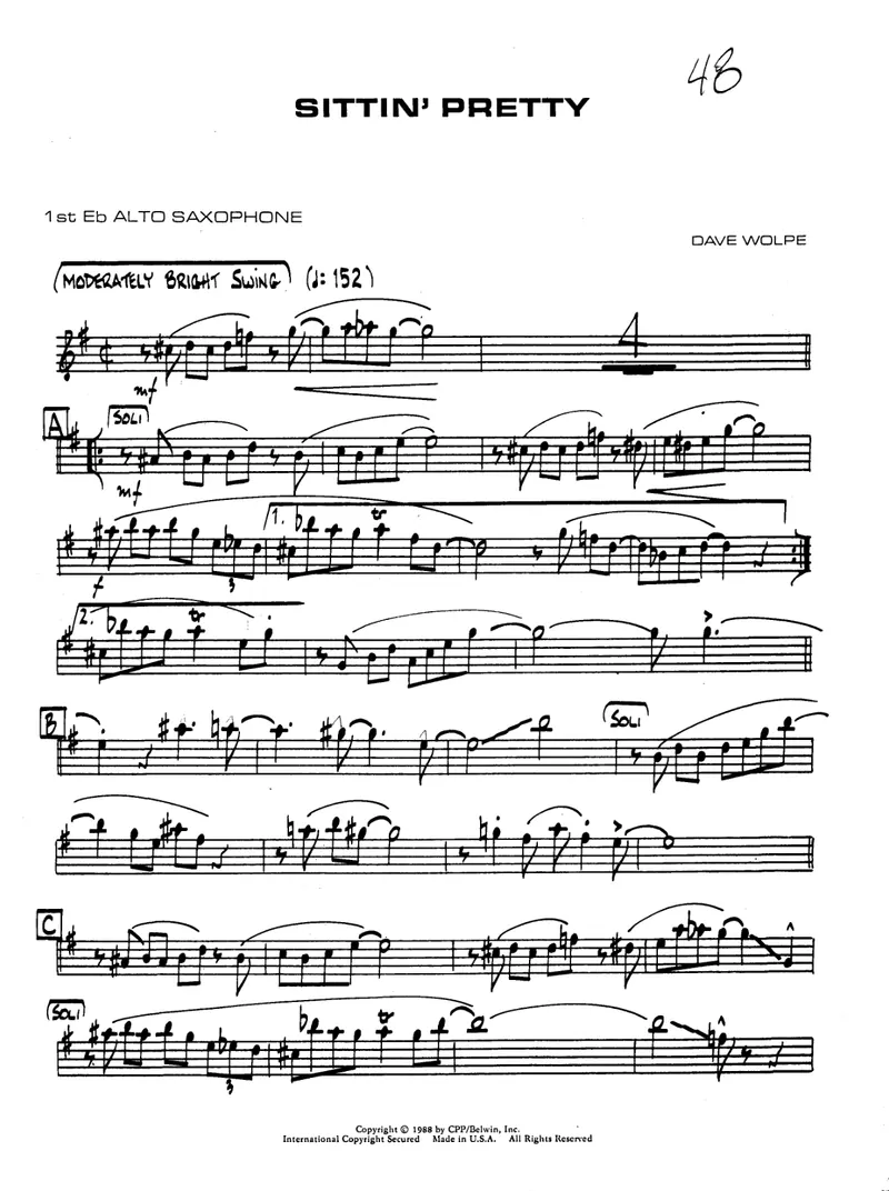 Sittin' Pretty score preview