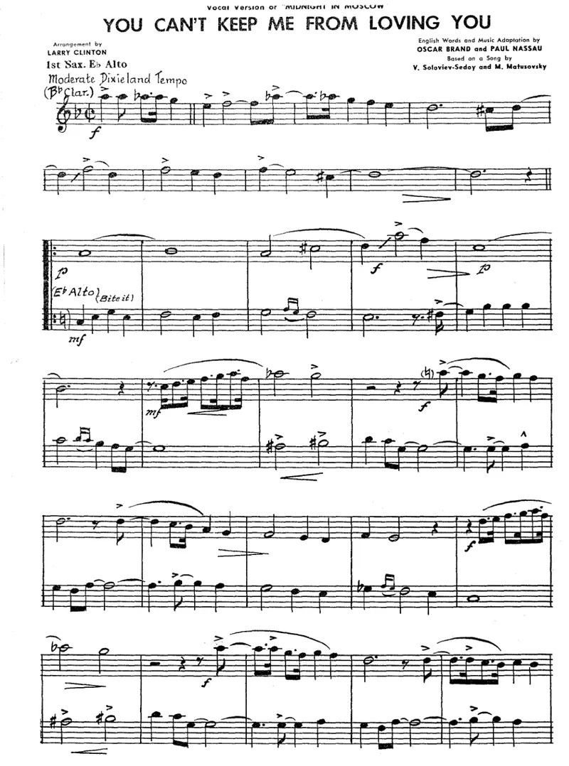 You Can.t Keep Me From Loving You score preview