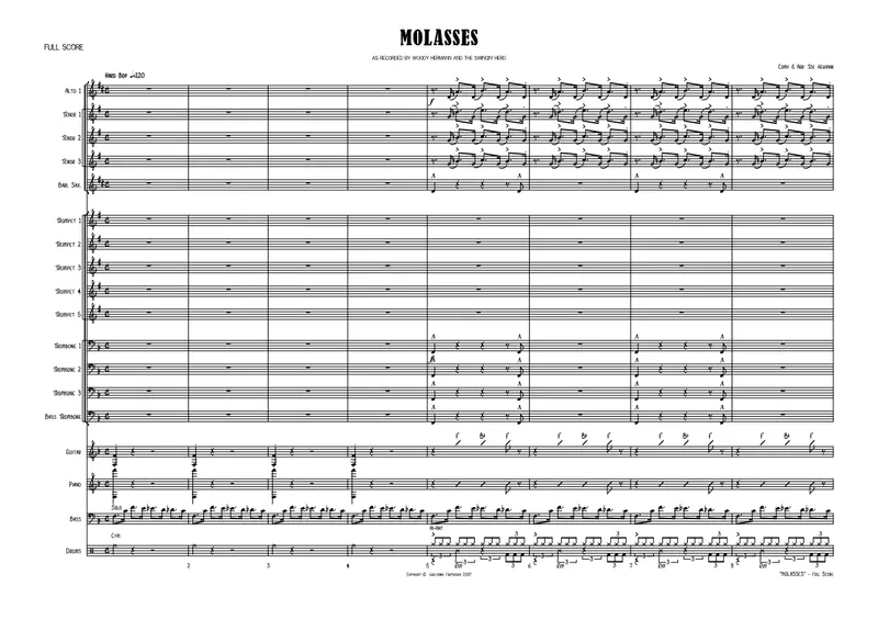 Molasses (Joe Newman) W.Herman score preview