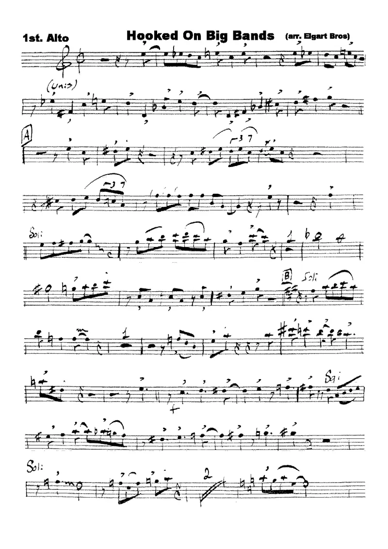 Hooked On Big Bands (Les & Larry Elgart, as recorded by Larry Elgart) score preview