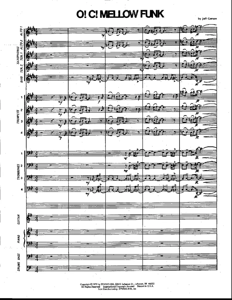 O! C! Mellow Funk score preview
