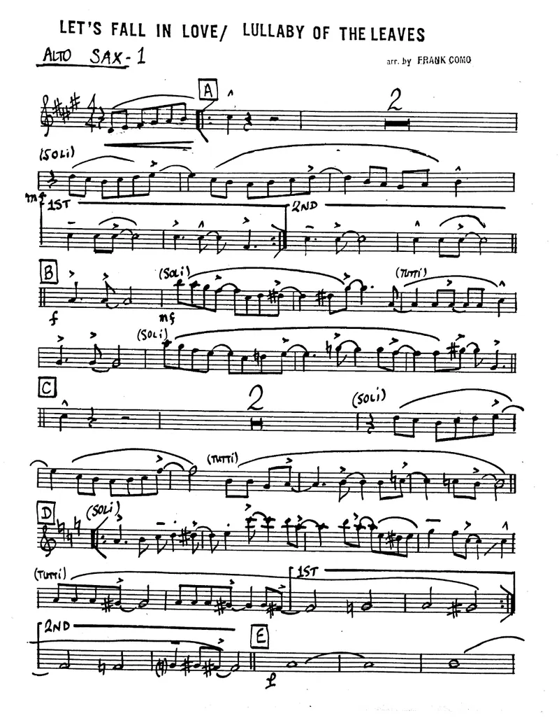 Let's Fall In Love score preview