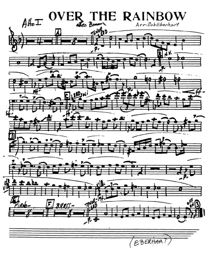 Over The Rainbow score preview