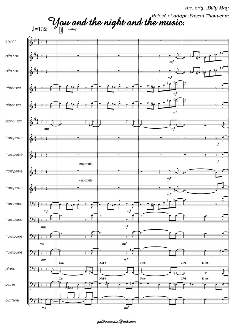 You And The Night And The Music score preview