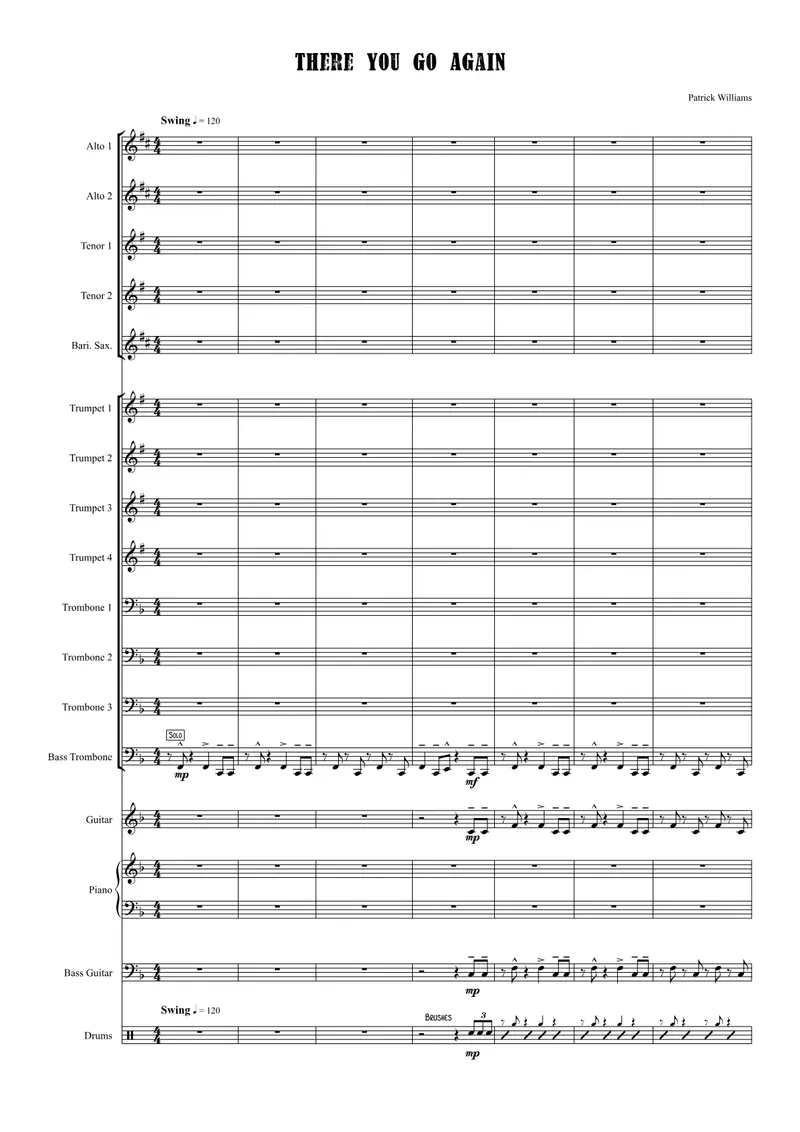 There You Go Again score preview