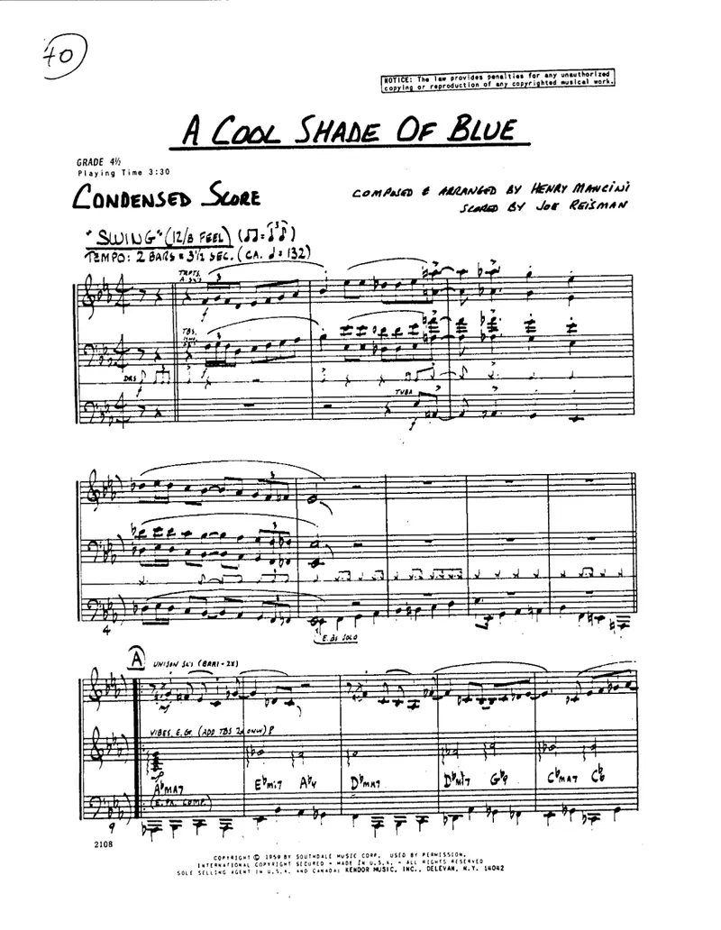A Cool Shade Of Blue score preview
