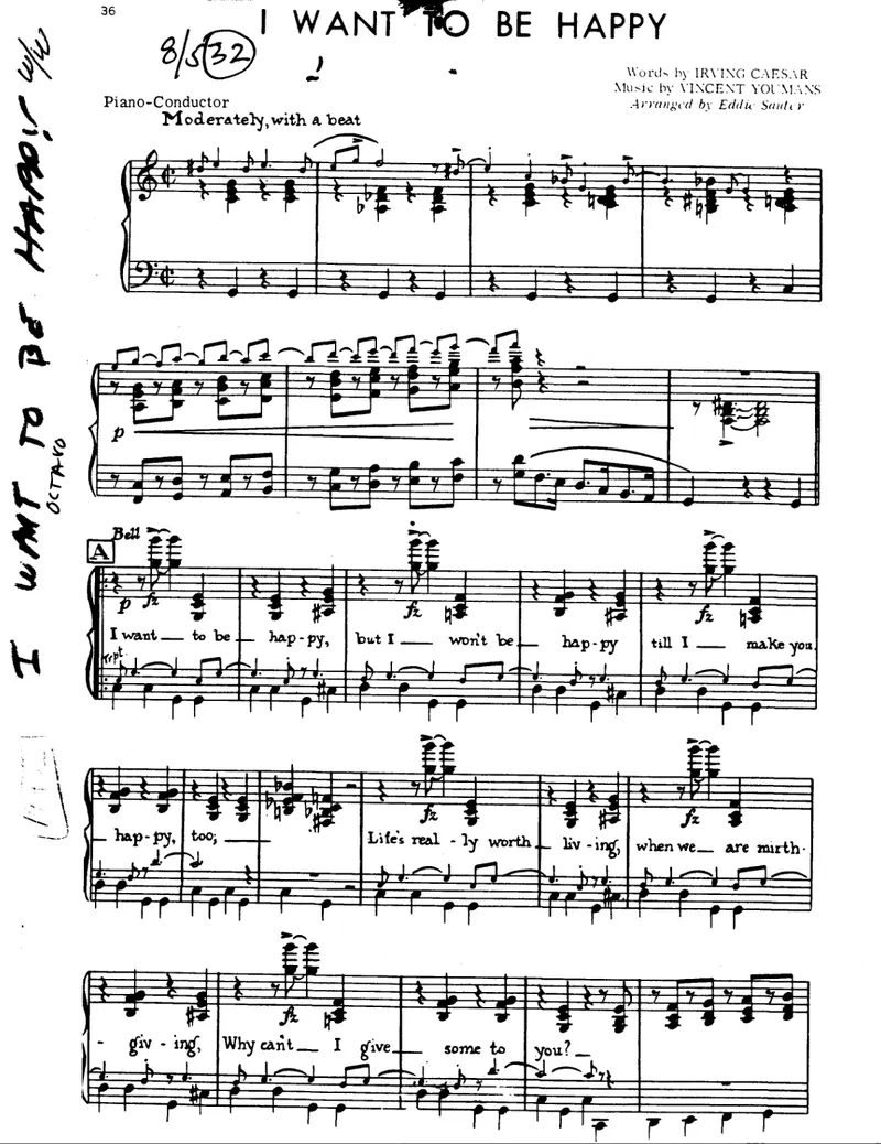 I Want To Be Happy score preview
