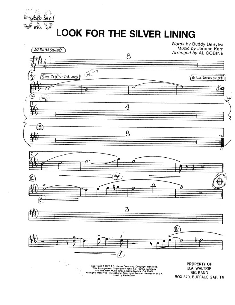 Look For The Silver Lining score preview