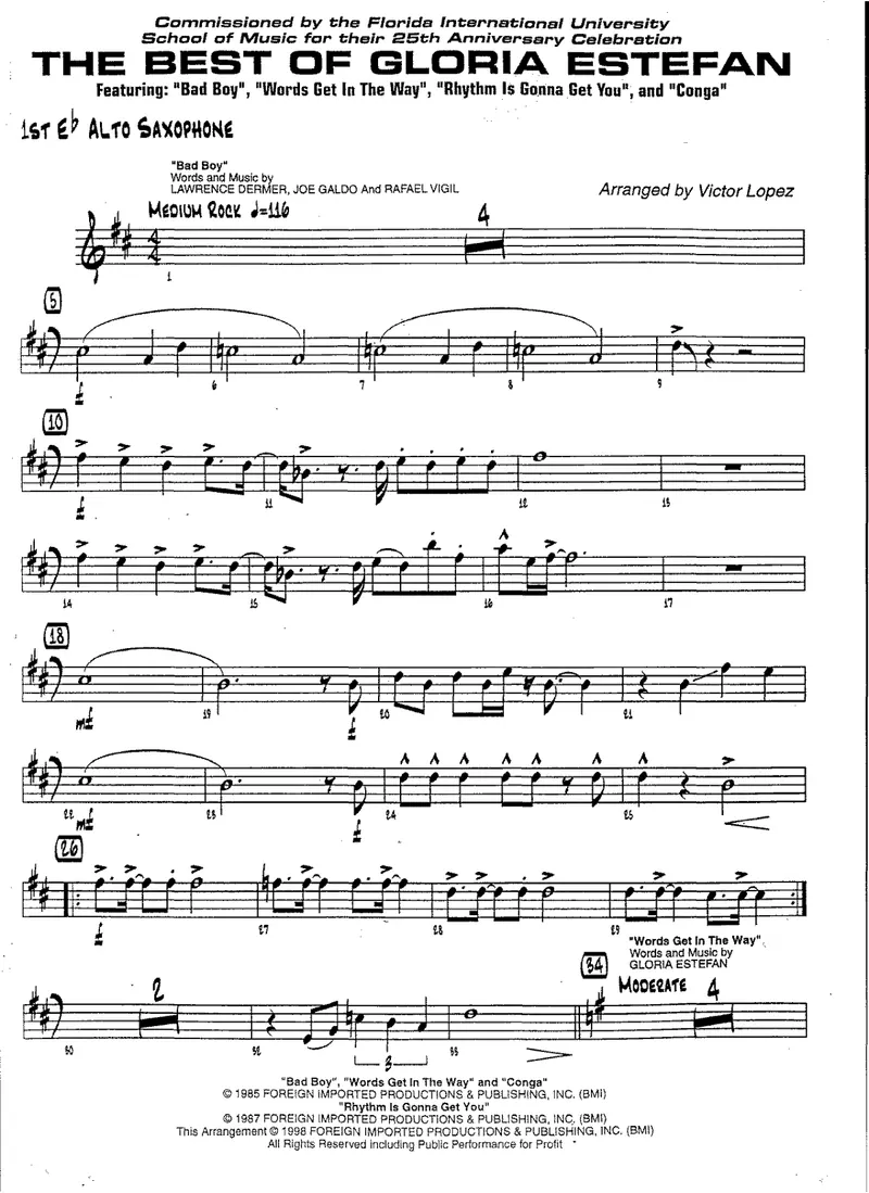 Best Of Gloria Estefan score preview