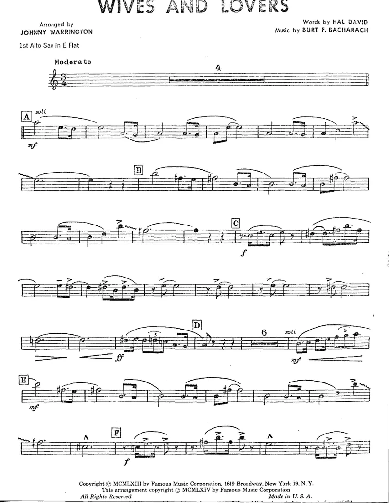 Wives And Lovers score preview
