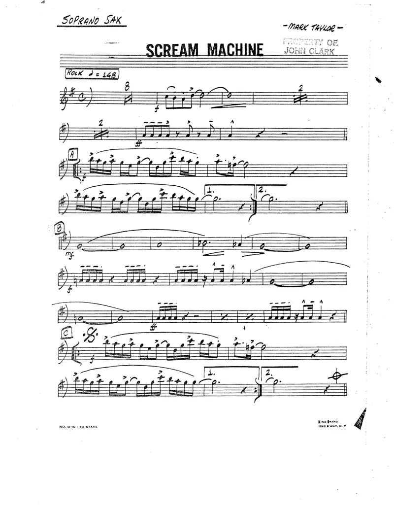 Scream Machine score preview
