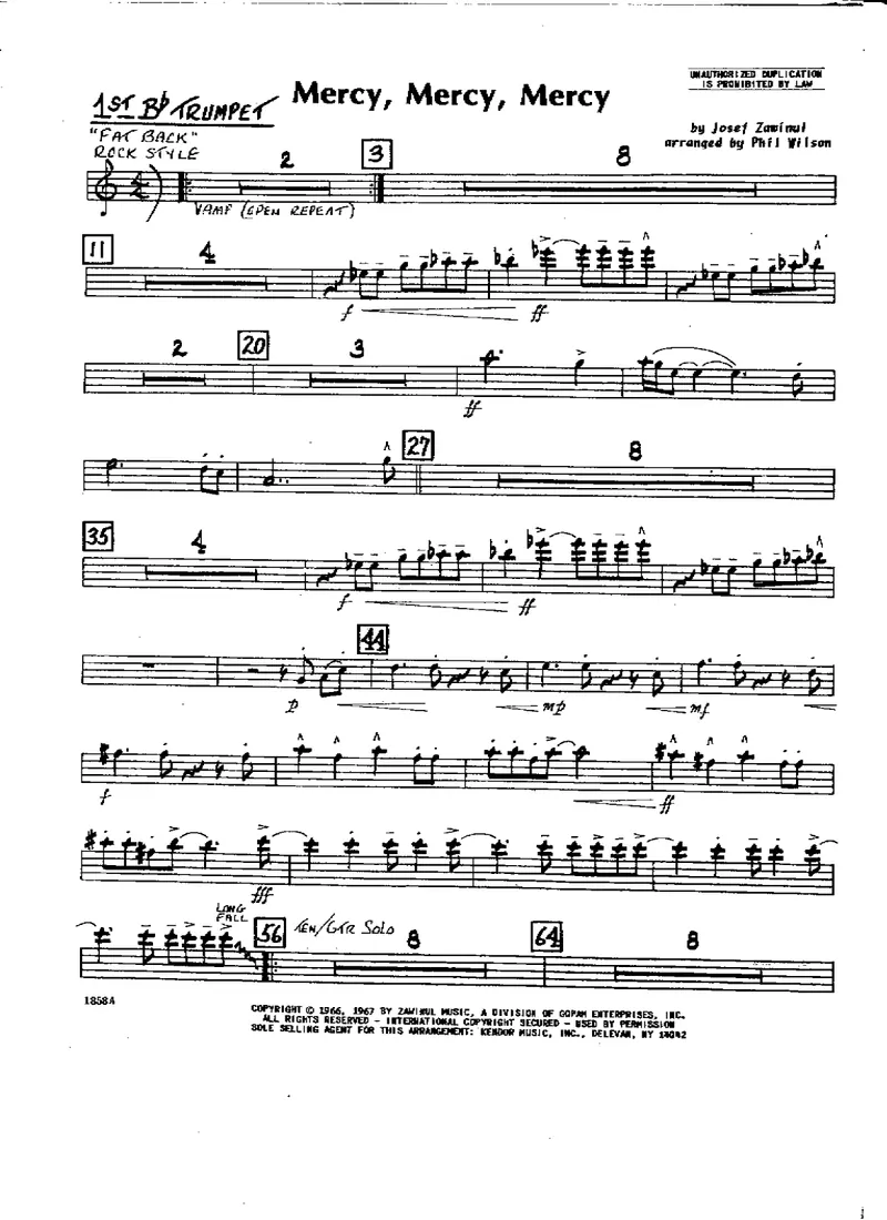 Mercy, Mercy, Mercy score preview