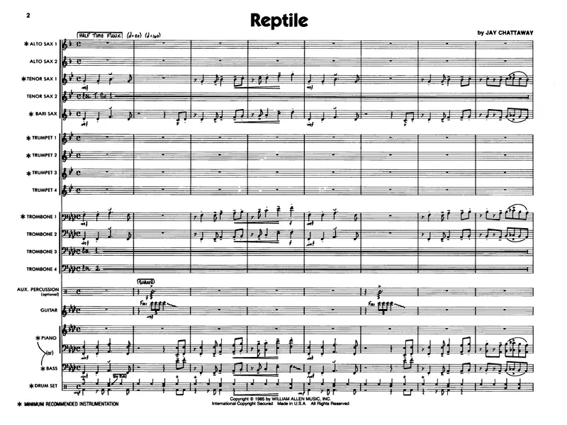 Reptile score preview